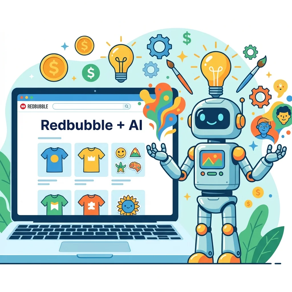 Redbubble + AI: Cara Bikin Desain dan Jualan Online Tanpa Modal Besar